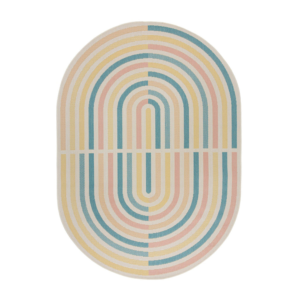 Oval Indoor and Outdoor Rug - Villo Riviera Multicolor