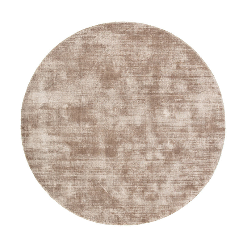 Round Viscose Rug - Pearl Taupe