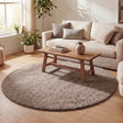 Round High Pile Rug - Lofty Taupe