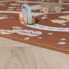 Car Play Rug - Rocky Ride Terracotta