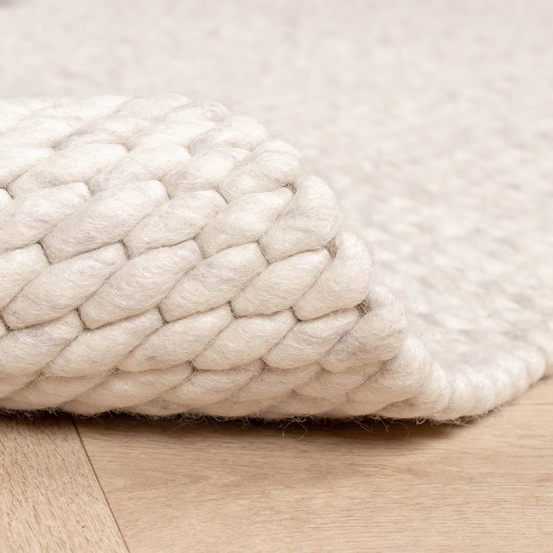 Wool Rug - Brilliant Cream/White