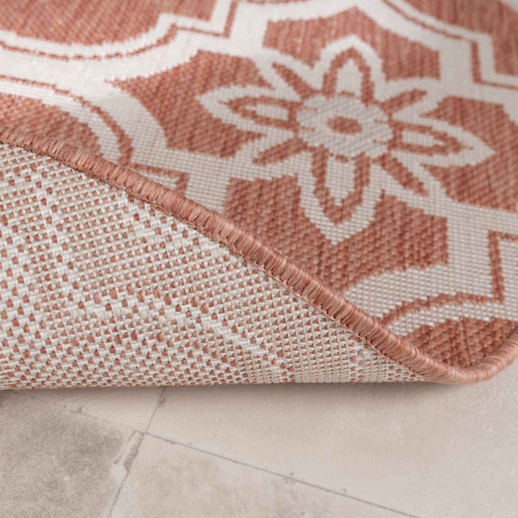 Round Outdoor Rug – Rio Flower Pink
