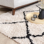 High Pile Rug - Sensa Pair Cream/Black