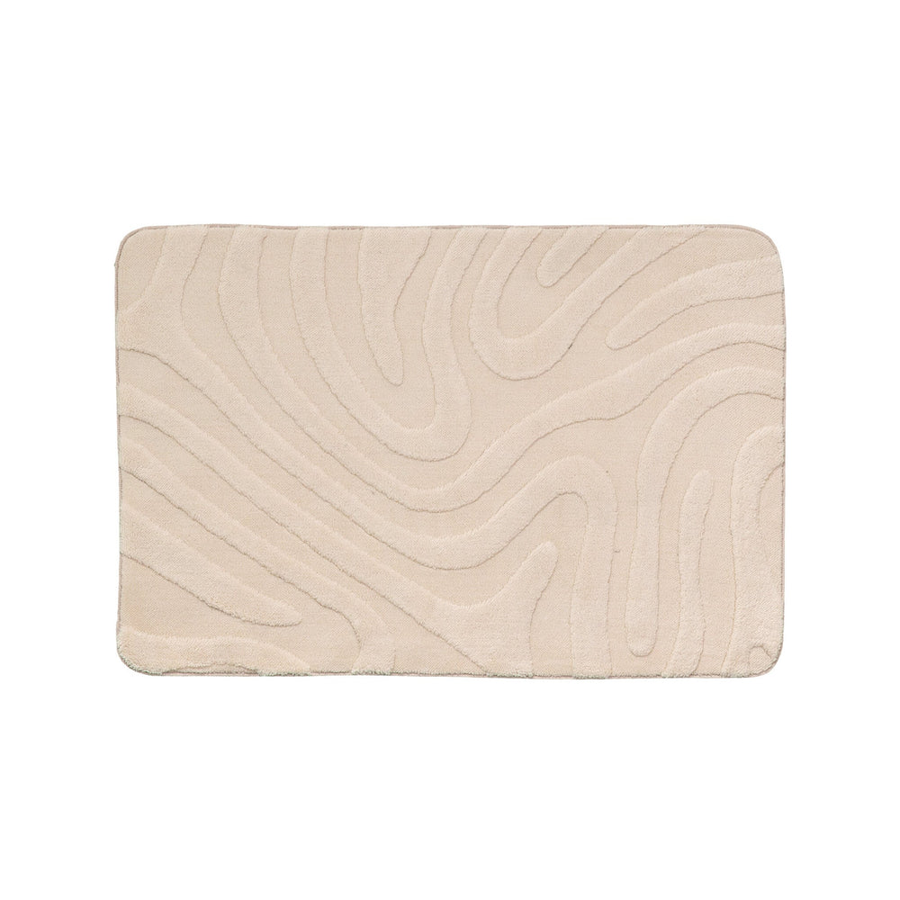 Bathroom Rug - Cassie Shapes Beige