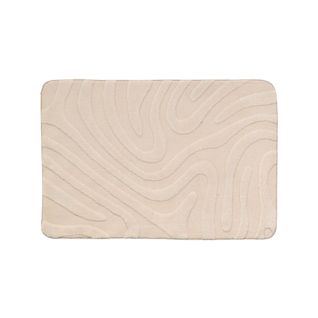 Bathroom Rug - Cassie Shapes Beige
