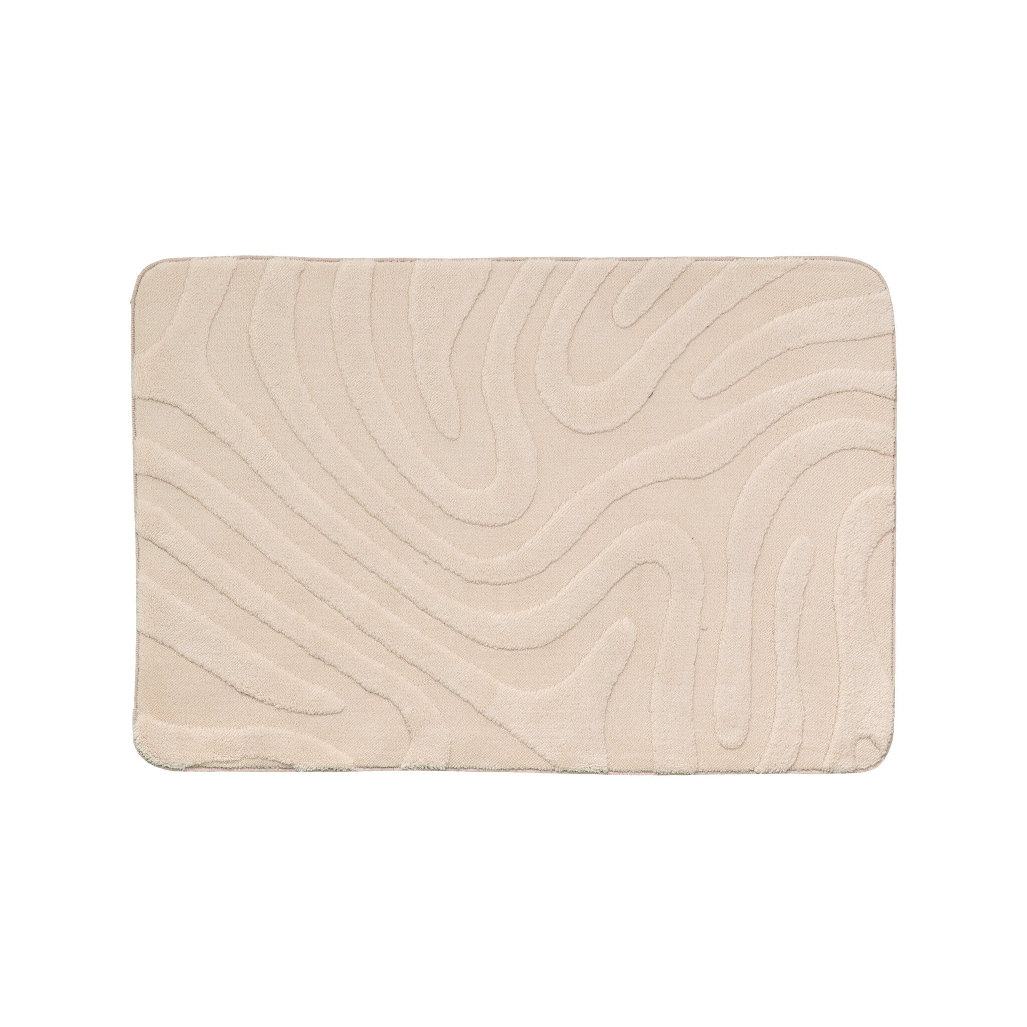 Bathroom Rug - Cassie Shapes Beige