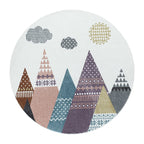 Round children's floor rug - Lucy Bergen Multicolor