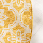 Round Outdoor Rug – Rio Flower Yellow