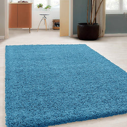 High Pile Rug - Solid Turquoise