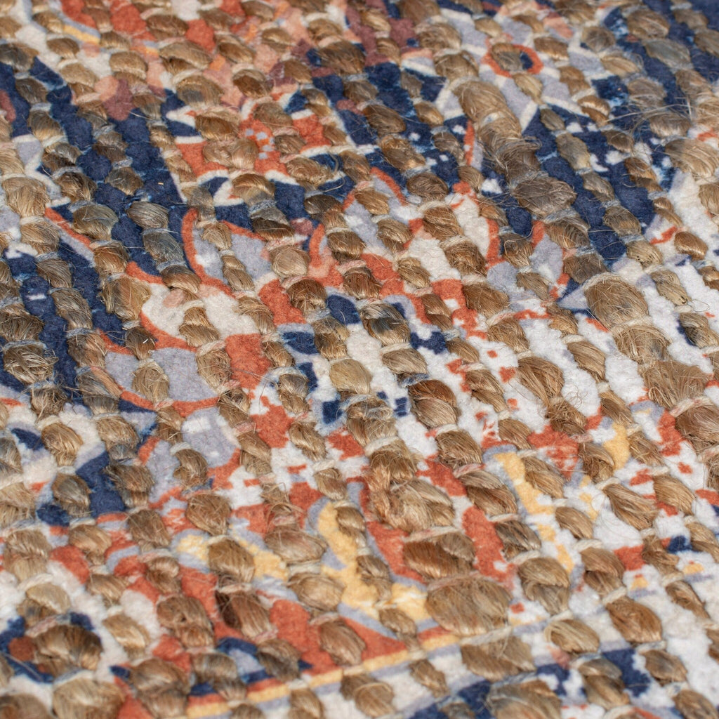 Jute runner - Mauro Vintage Brown/Blue