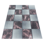 Modern floor rug - Optimism Box Pink/Gray