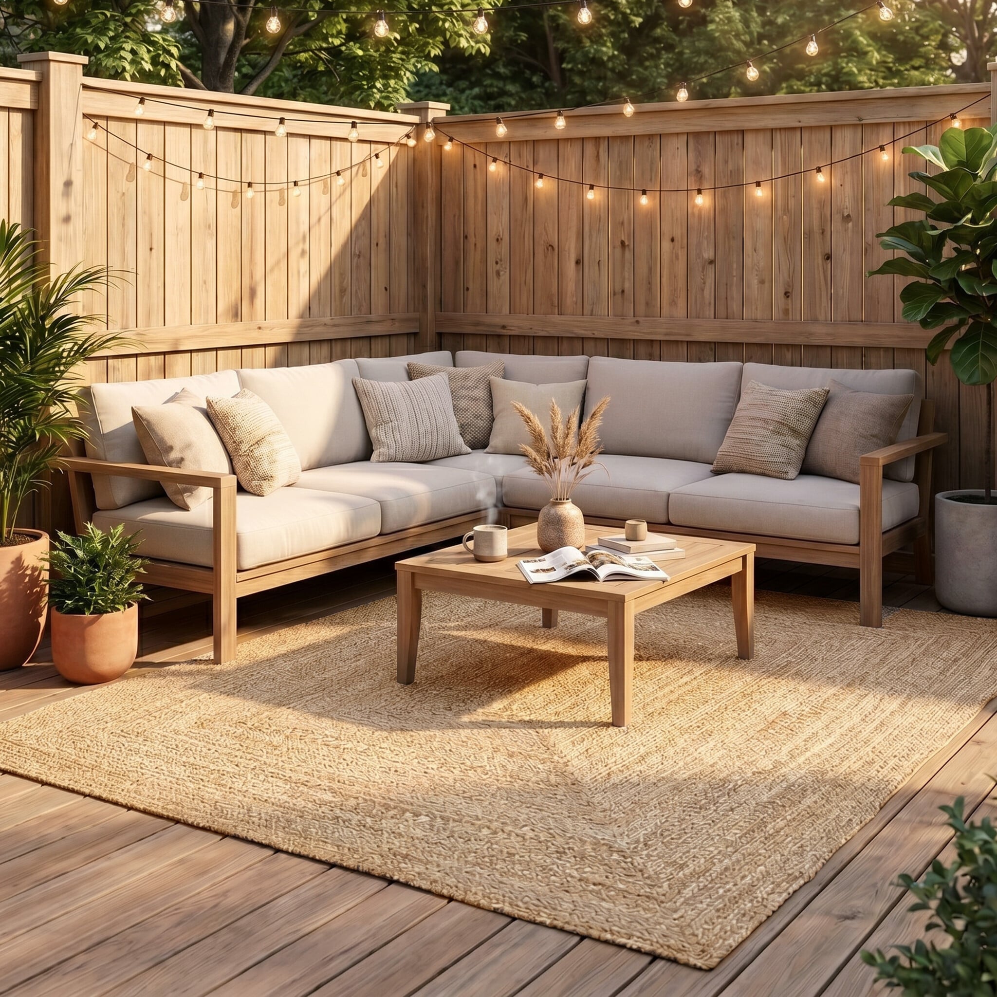 Jute Outdoor Rug - Bali Brown