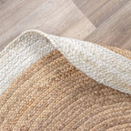 Jute Rug - Fair Round Natural/White