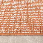 Modern Outdoor Rug - Porto Curves Terracotta