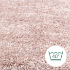 Washable High-Pile Rug - Tidy Light Pink