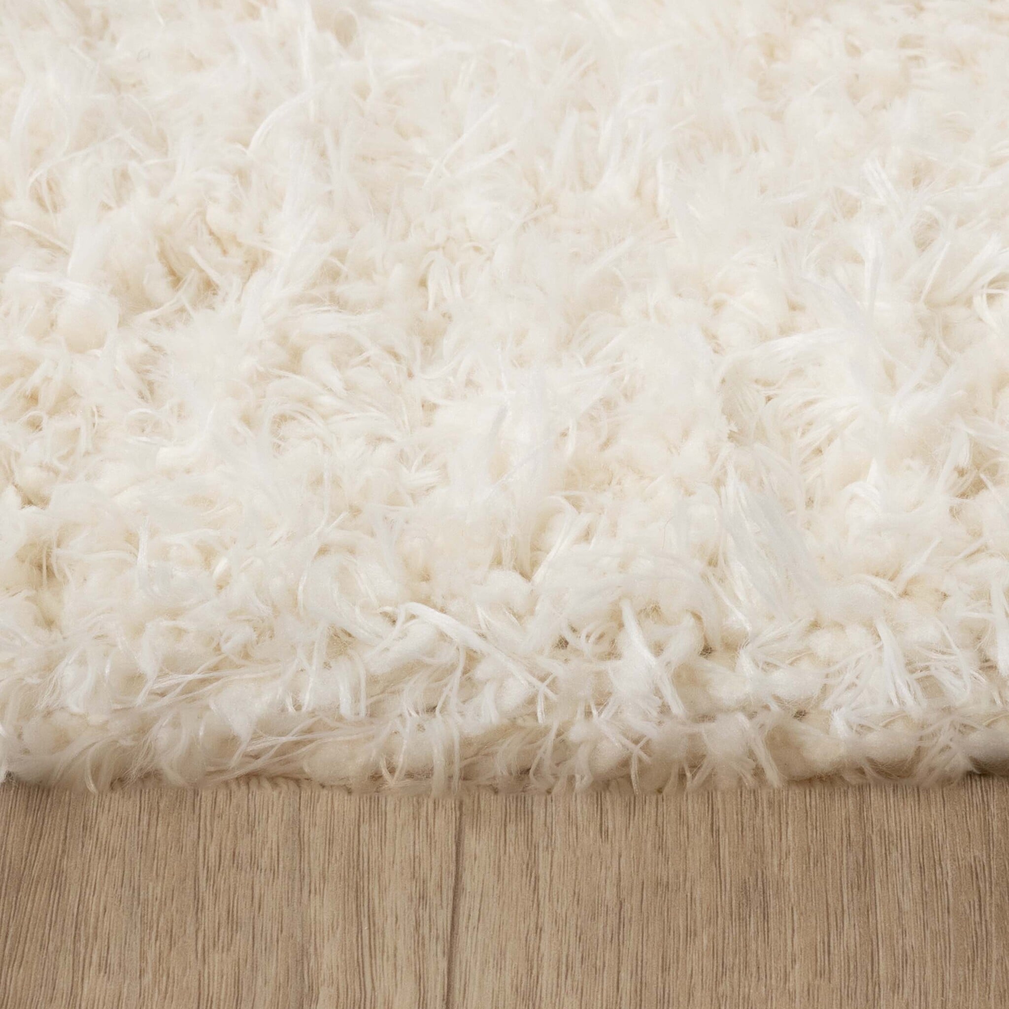 Shaggy Rug - Blaze Cream/White