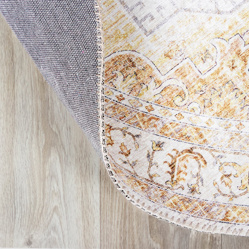 Round Vintage Rug - Lago Yellow