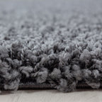 Round high-pile floor rug - Sade Grey