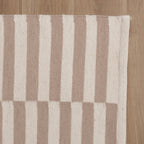 Striped Modern Rug - Dazzle Blocks Beige/White