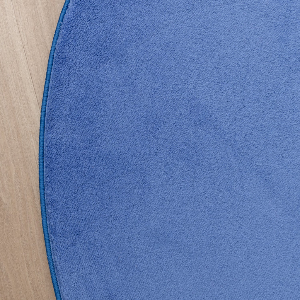 Round Washable Rug - Vivid Blue
