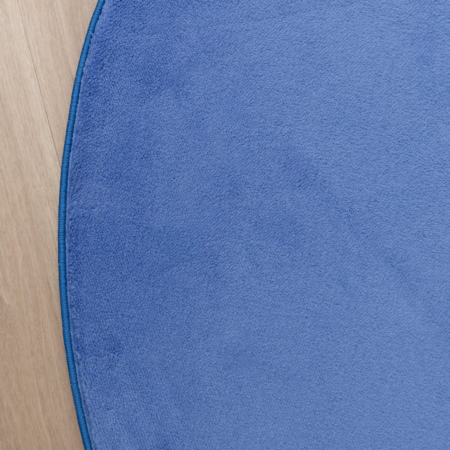 Round Washable Rug - Vivid Blue