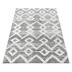 Scandinavian floor rug - Pitea Retro Grey/Cream
