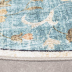 Round Vintage Outdoor Rug - Santo Mandala Light Blue