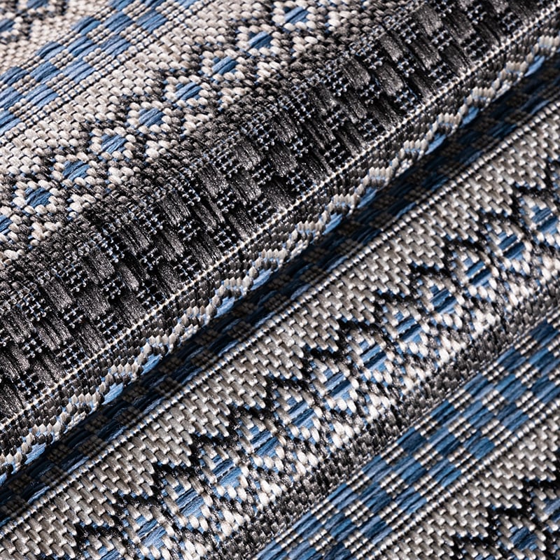 Striped outdoor rug - Sunara Anthracite