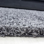 High-Pile Floor Rug - Life Grey