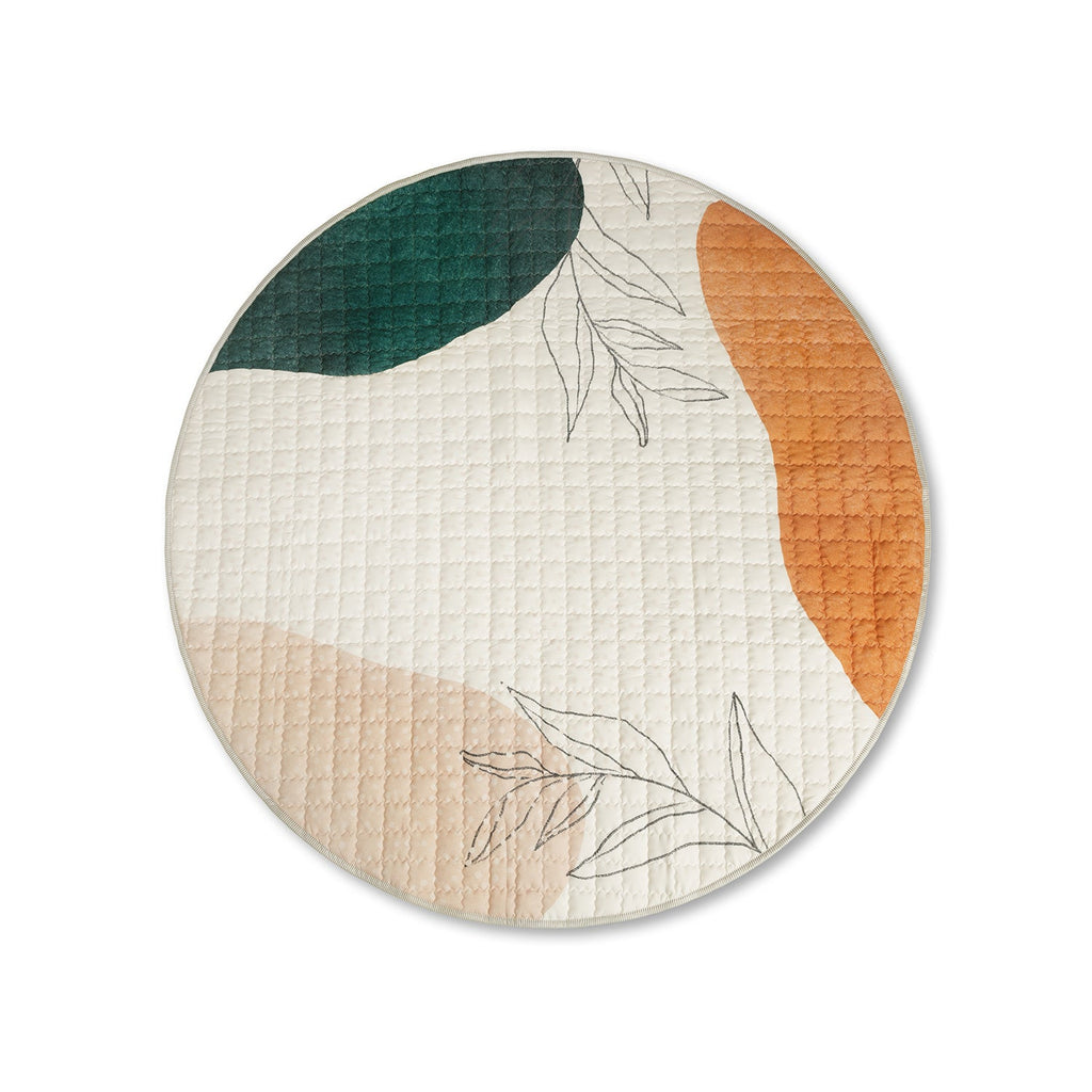 Round baby play mat - Noa Watercolour Art Multicolor