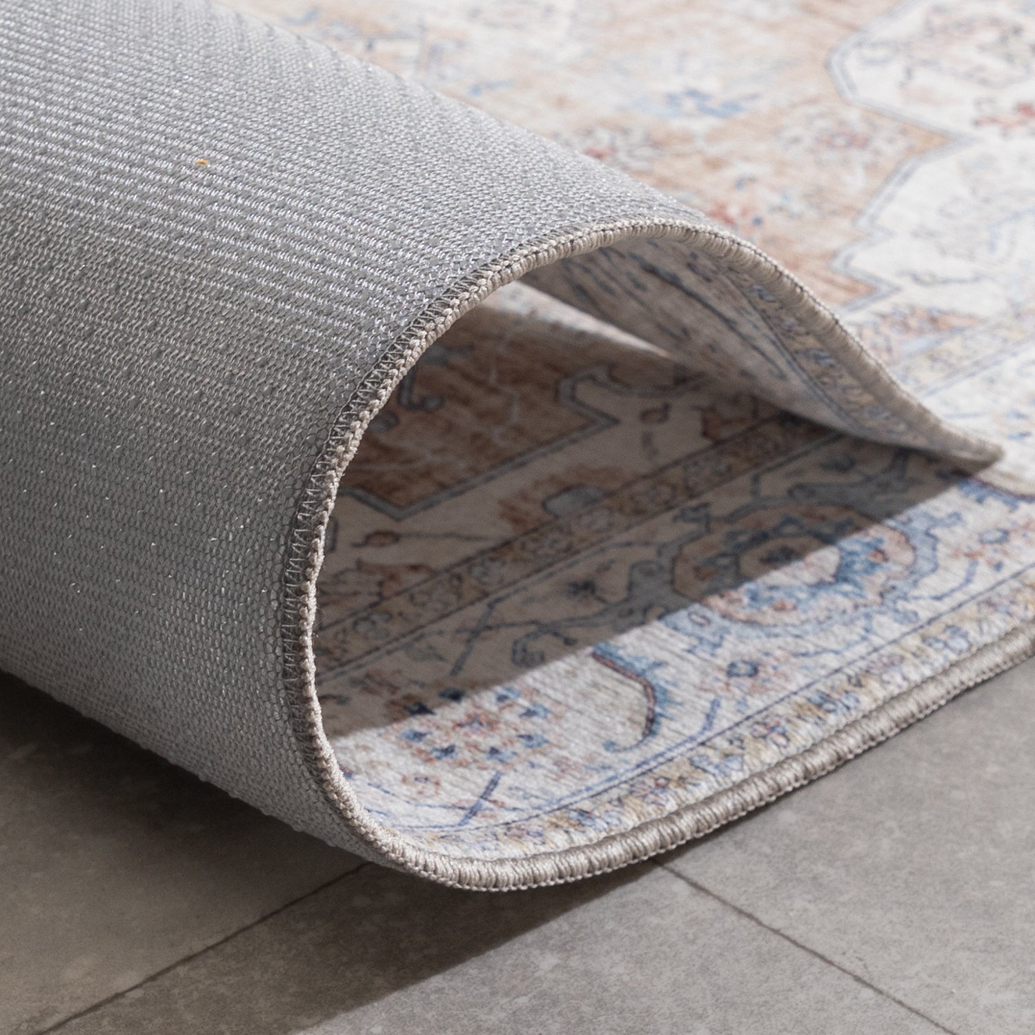 Washable Runner - Domingo Mandala Beige