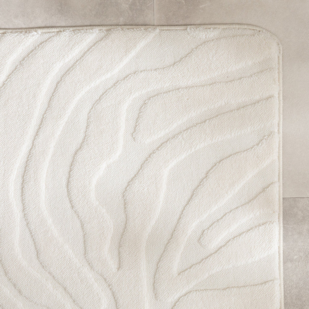Bathroom Rug - Cassie Zebra White