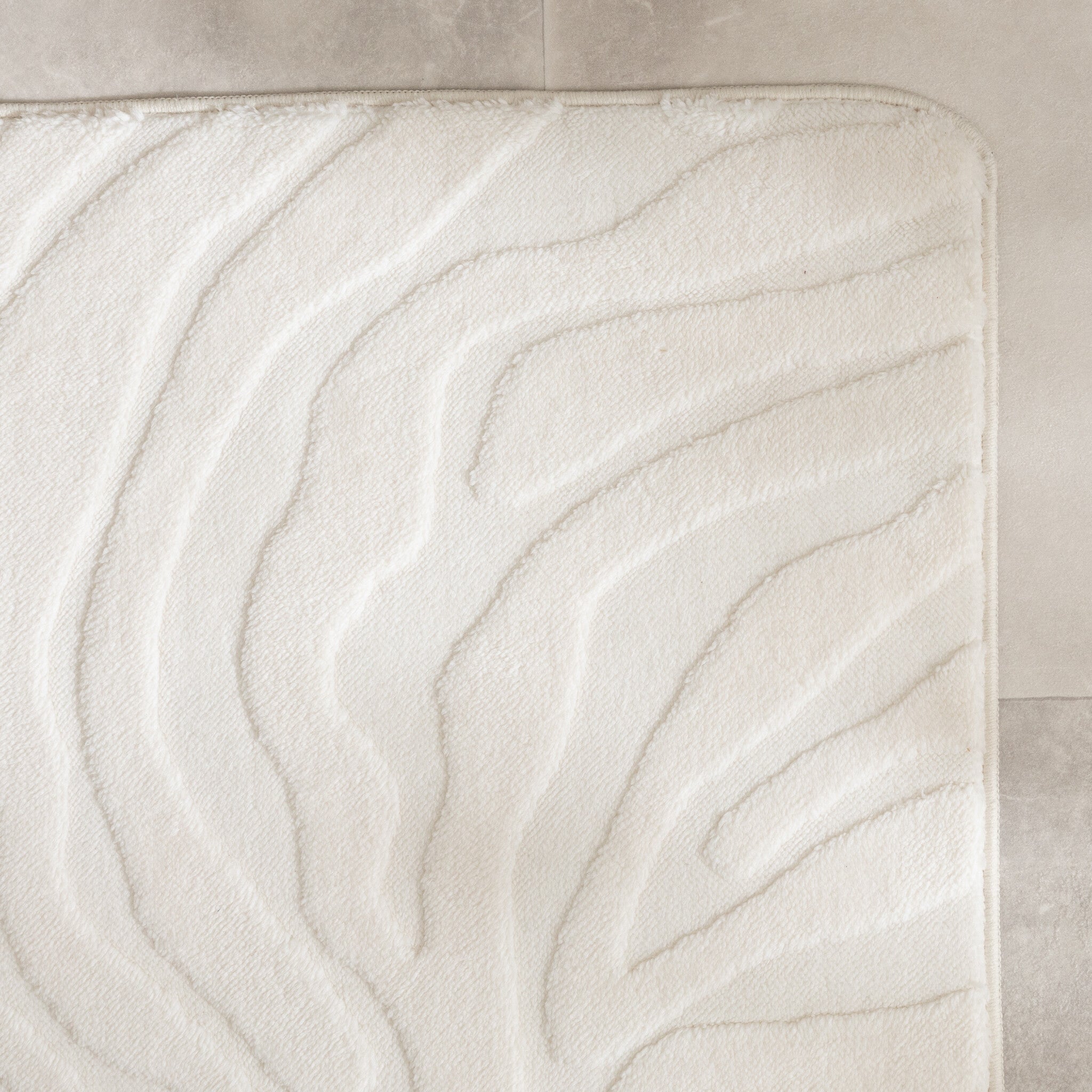Bathroom Rug - Cassie Zebra White