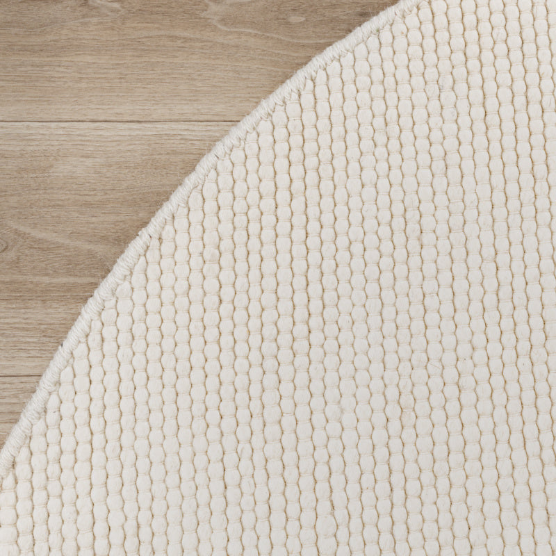 Oval Wool Rug - Feline White