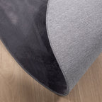Round Low-Pile Rug - Cozy Anthracite
