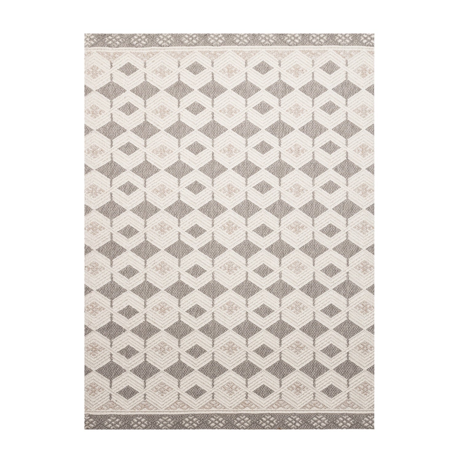 Sustainable Rug - Lorre Blocks Cream/Anthracite
