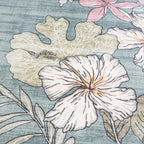 Round outdoor rug flowers - Poppy Olive green