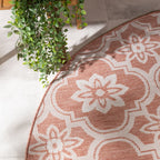 Round Outdoor Rug – Rio Flower Pink