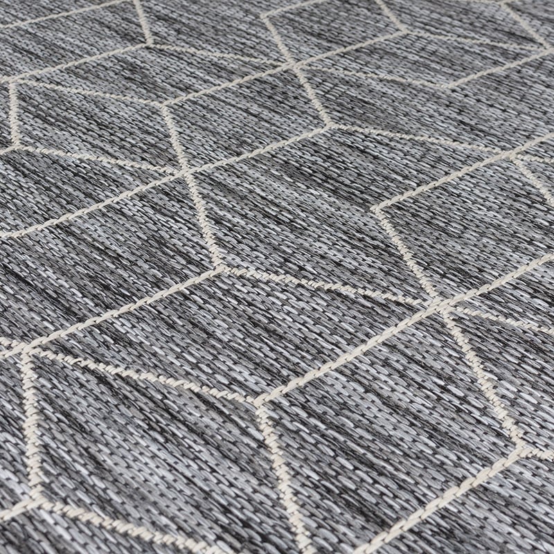 Modern balcony rug - Liparo Napoli Black