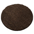 Round High-Pile Floor Rug - Sade Brown