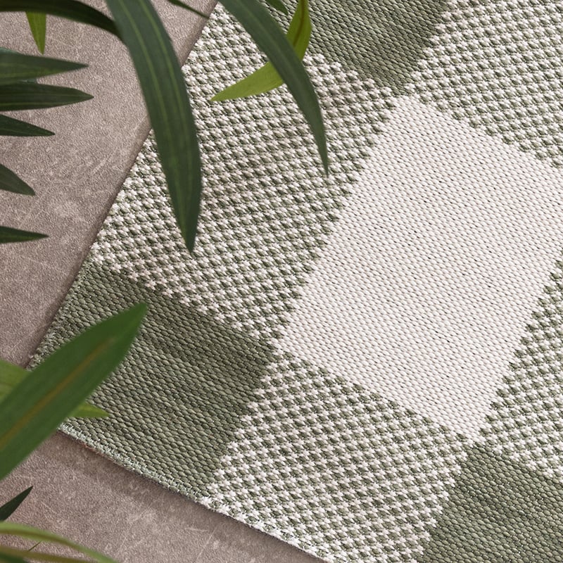 Indoor Outdoor Rug - Ranch Checkerboard Green