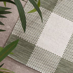 Indoor Outdoor Rug - Ranch Checkerboard Green