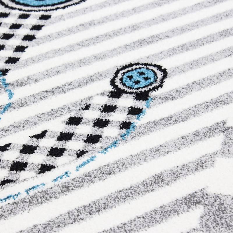Children's Floor Rug - Mila Marine Grey/Blue