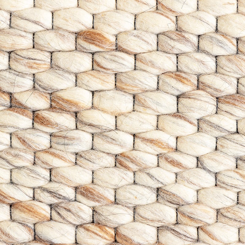 Wool Rug - Melange Cream/Brown Blended