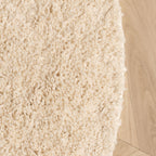 Round High-Pile Rug – Wish Cream
