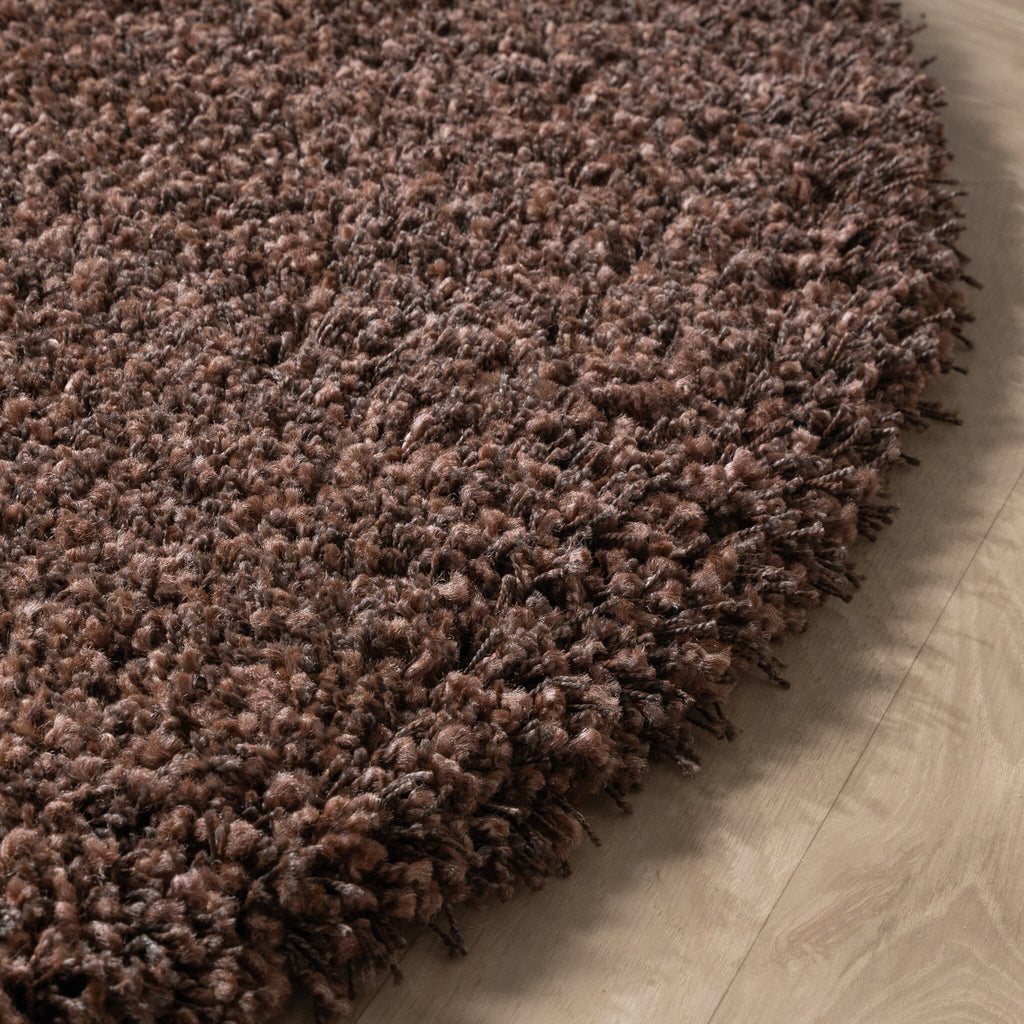 Round shaggy rug - Yves Brown