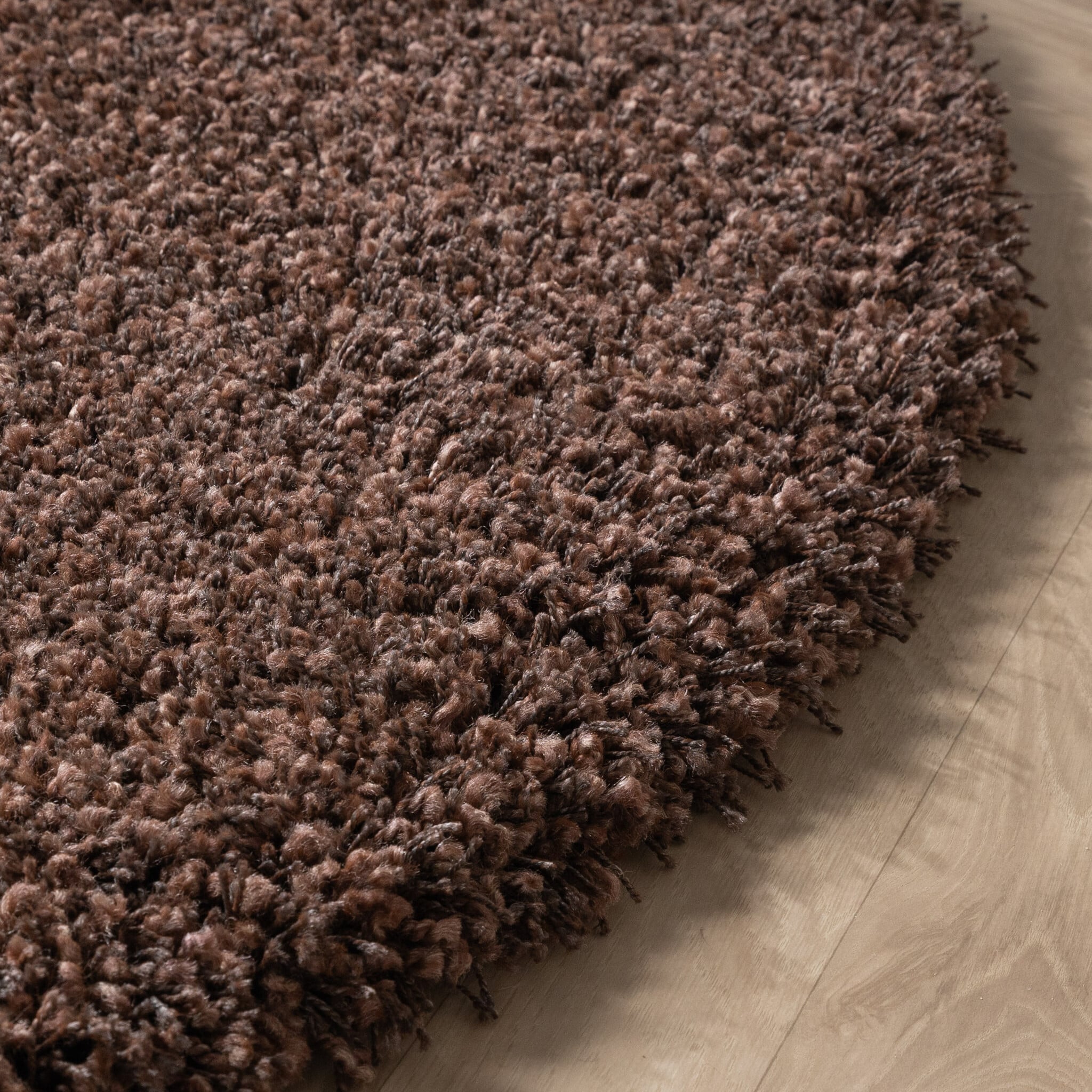 Round shaggy rug - Yves Brown