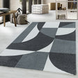 Retro floor rug - Stencil Forms Anthracite/Grey