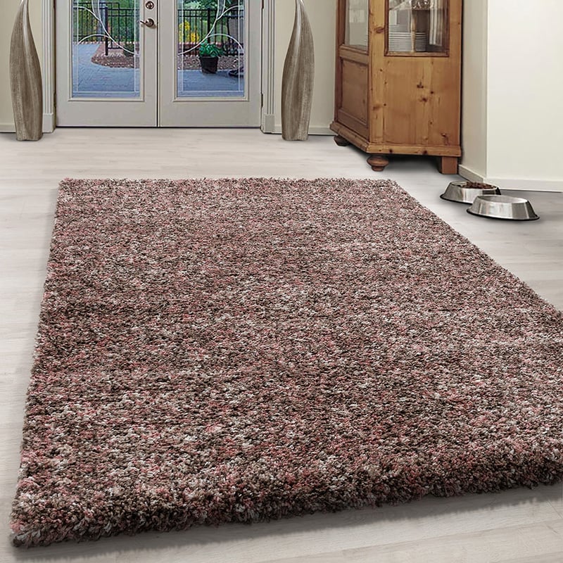 High-pile floor rug - Enjoy Rose