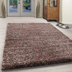 High-pile floor rug - Enjoy Rose